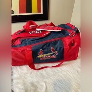 MLB Cardinals Red and Blue Duffel Bag